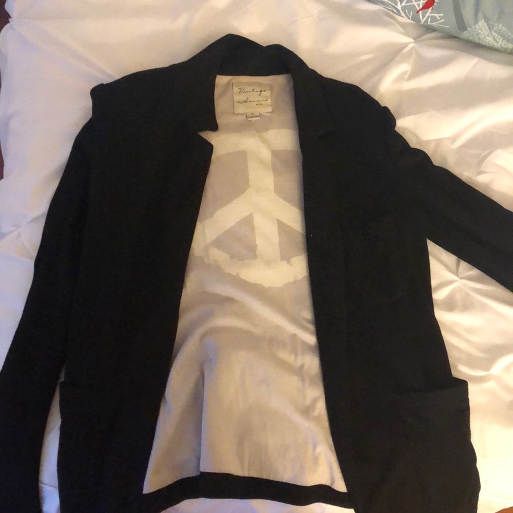 Black Cotton Blazer